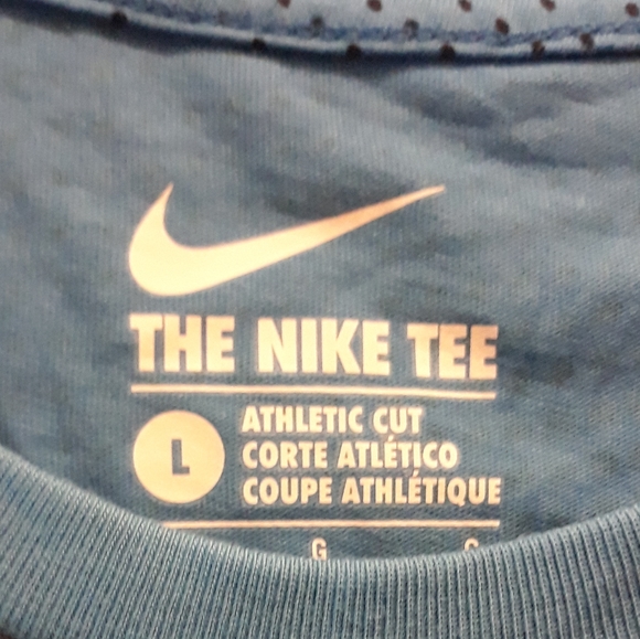 Mens Nike Tee Blue size L - Picture 3 of 4